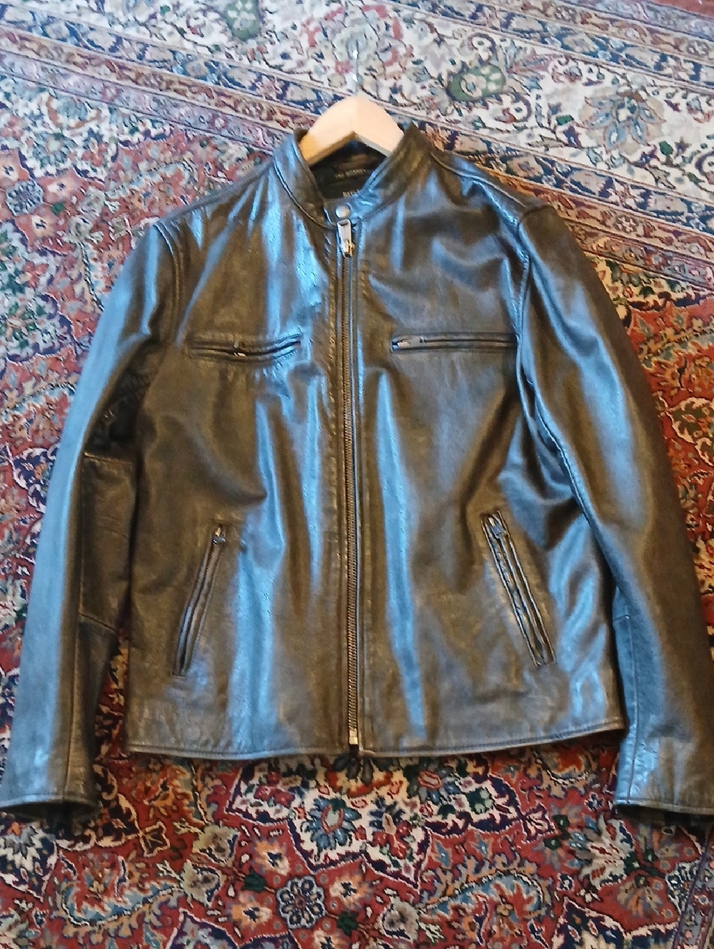 Lucky Brand Men's Bonneville Racer Leather Jacket.
